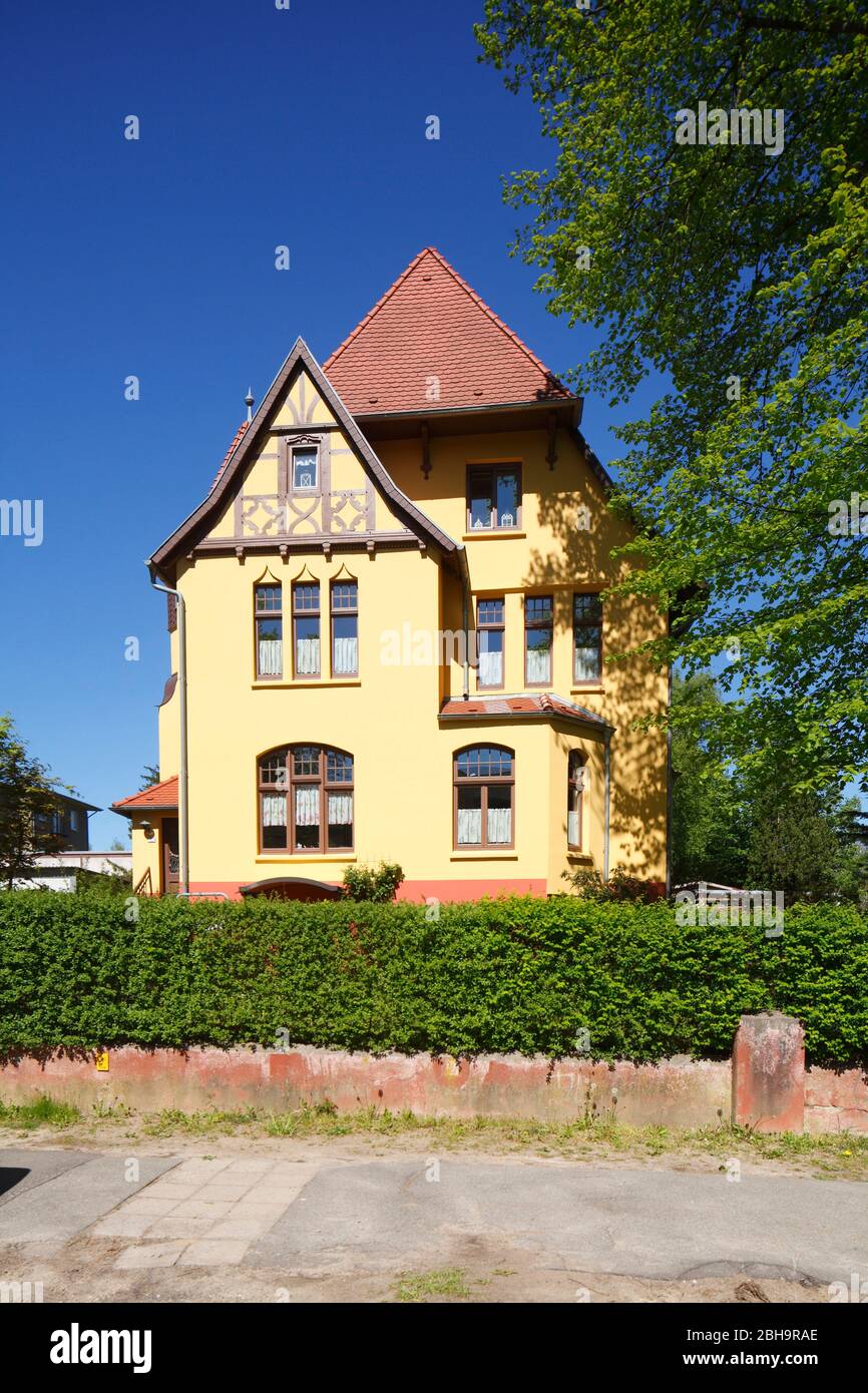 Residenza gialla, Wismar, Mecklenburg-Vorpommern, Germania, Europa Foto Stock
