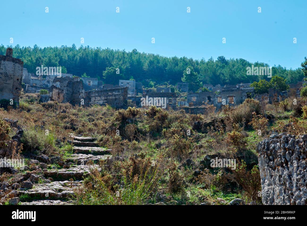 Kayaky, anticamente conosciuto come Lebessos e Lebessus, Lycia Turchia Foto Stock