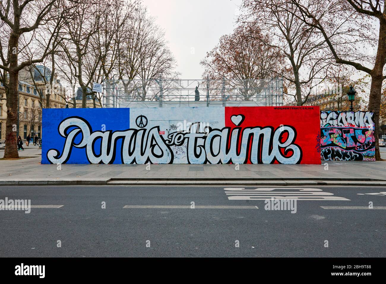 Parigi je t'aime, Place de la République Foto Stock