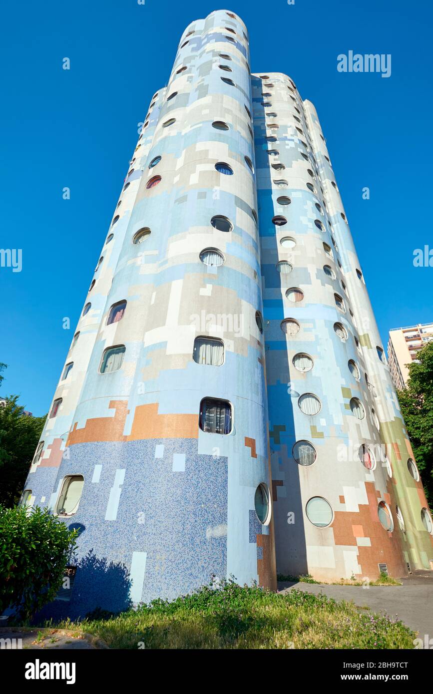 Tours Aillaud, Nanterre Parigi Francia Foto Stock