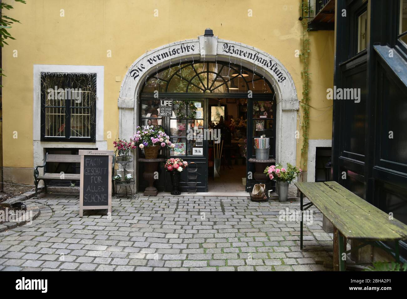Austria, Vienna, centro, cortile, luce naturale, Foto Stock