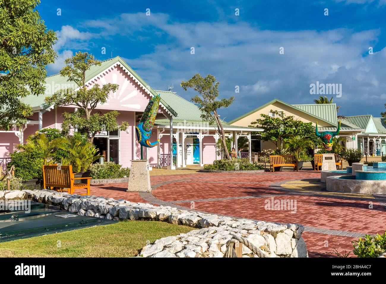 Centro commerciale e turistico, Amber Cove Cruise Terminal, Porto, Maimón, Repubblica Dominicana, Antille grandi, Caraibi, Atlantico, America Centrale Foto Stock
