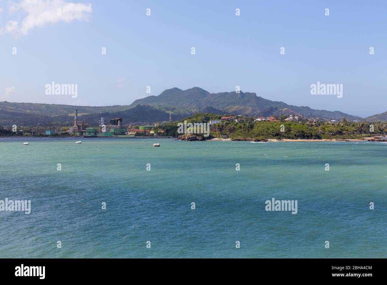 Aussicht auf das Karibische Meer, Festung, Fortaleza San Felipe , Puerto Plata, Dominikanische Republik, Mittelamerika Foto Stock