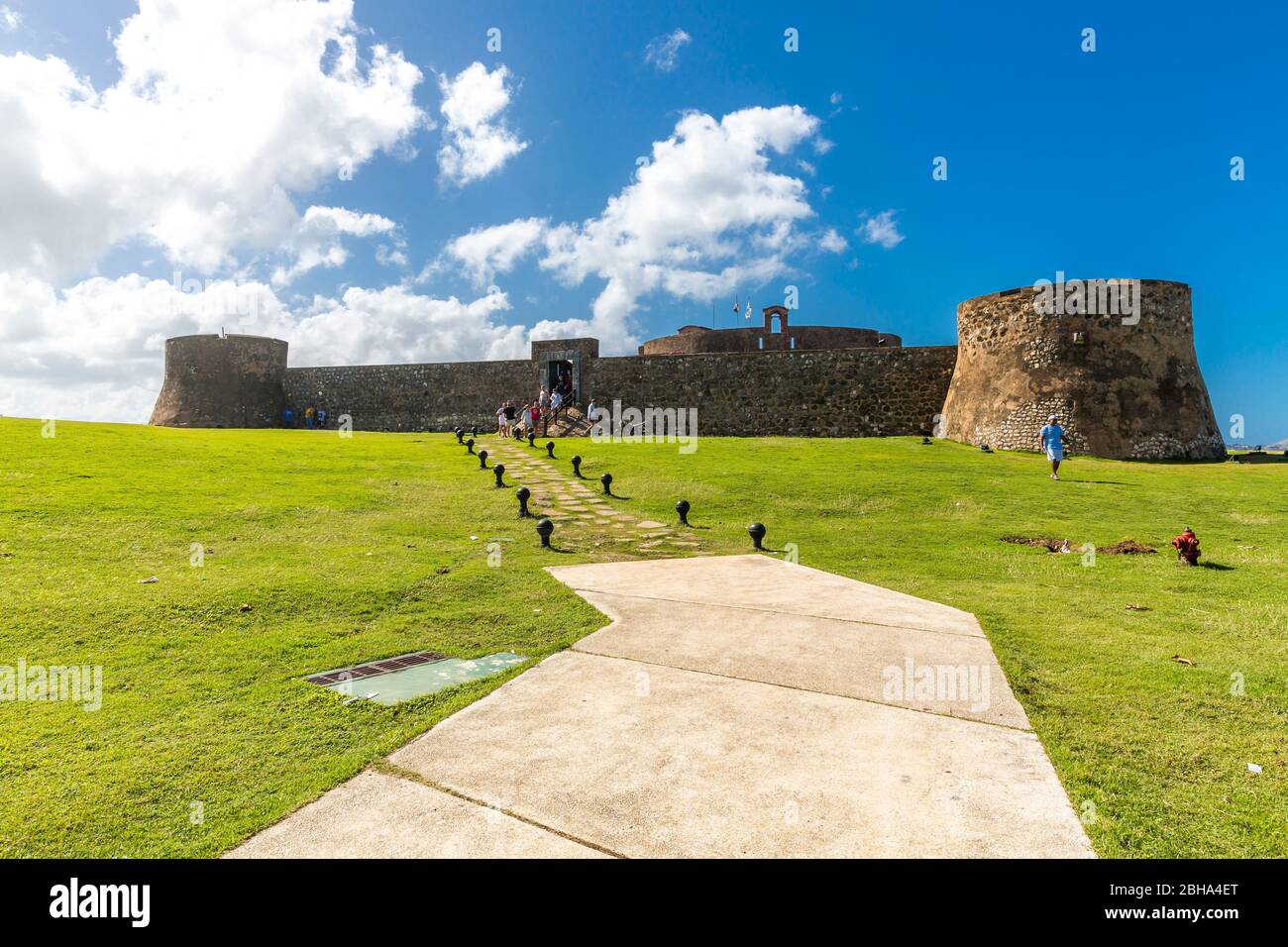 Festung, Fortaleza San Felipe , Puerto Plata, Dominikanische Republik, Mittelamerika Foto Stock