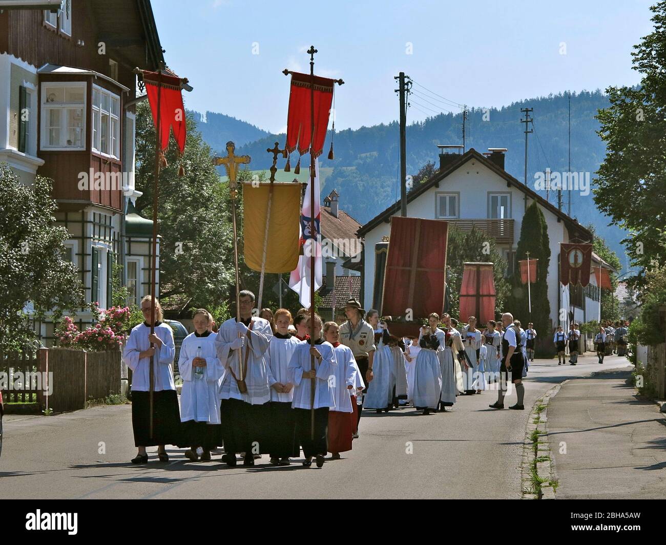 Germania, alta Baviera, Benediktbeuern, Corpus Christi Foto Stock