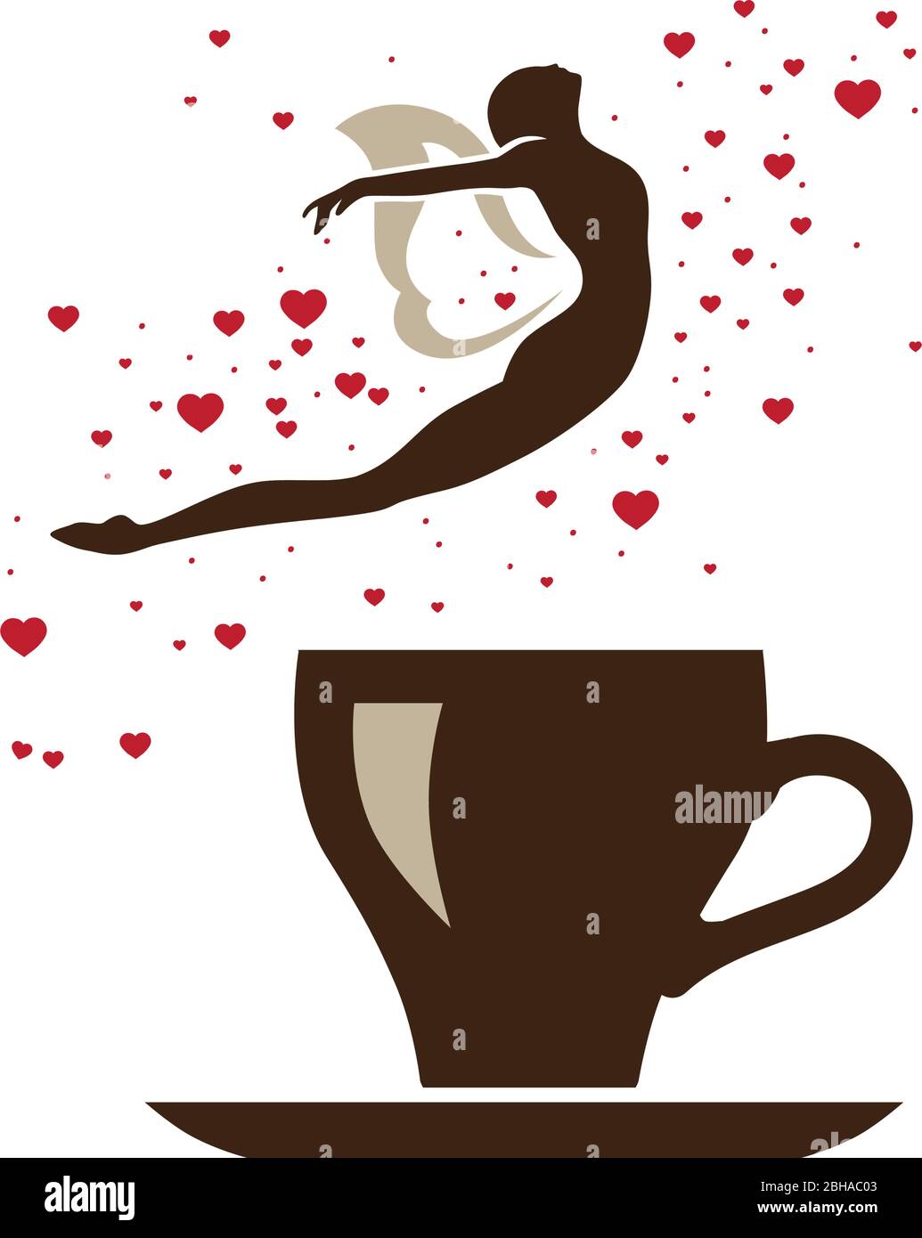 caffè e fata Illustrazione Vettoriale