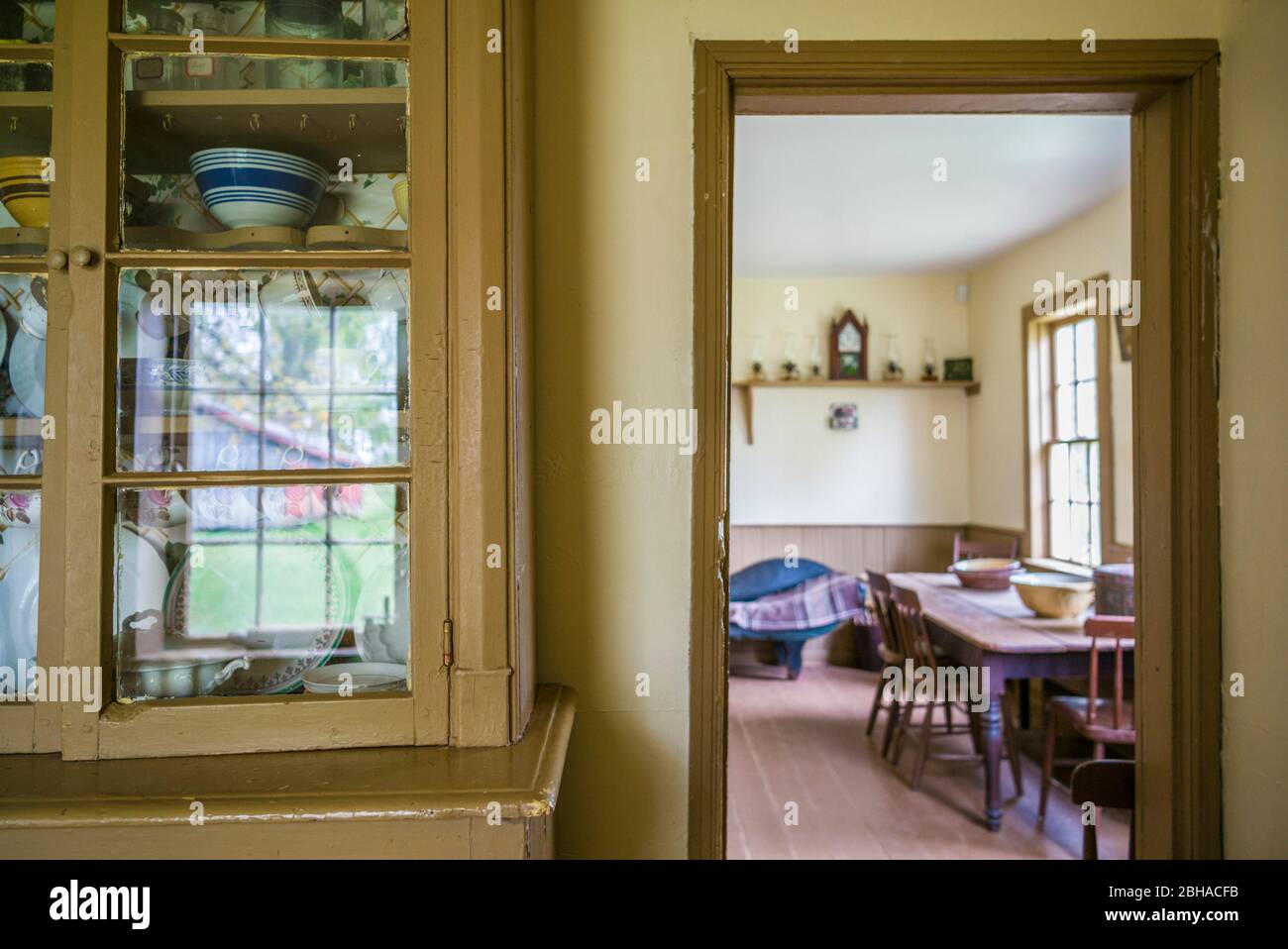 Canada, Prince Edward Island, Orwell, Orwell angolo villaggio storico, Clarke del negozio e casa, b. 1860, cucina Foto Stock