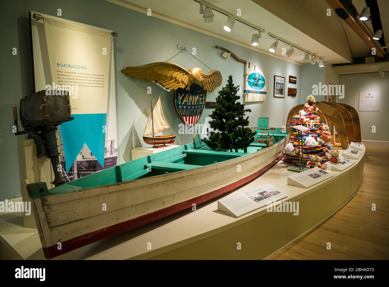 Stati Uniti d'America, New England, Massachusetts, Nantucket Island, Nantucket Town, Nantucket Whaling Museum, interno Foto Stock
