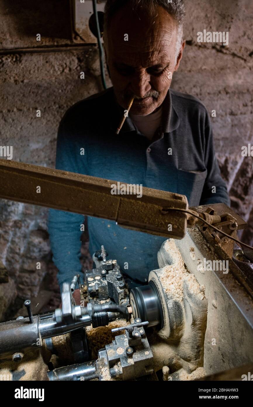 Artigiano a Betlemme, Palestina Foto Stock