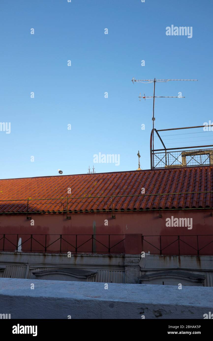 Sui tetti di Lisbona Foto Stock