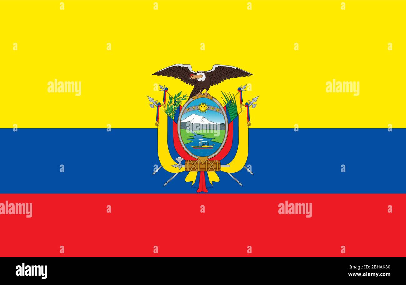 bandiera dell'Ecuador Illustrazione Vettoriale