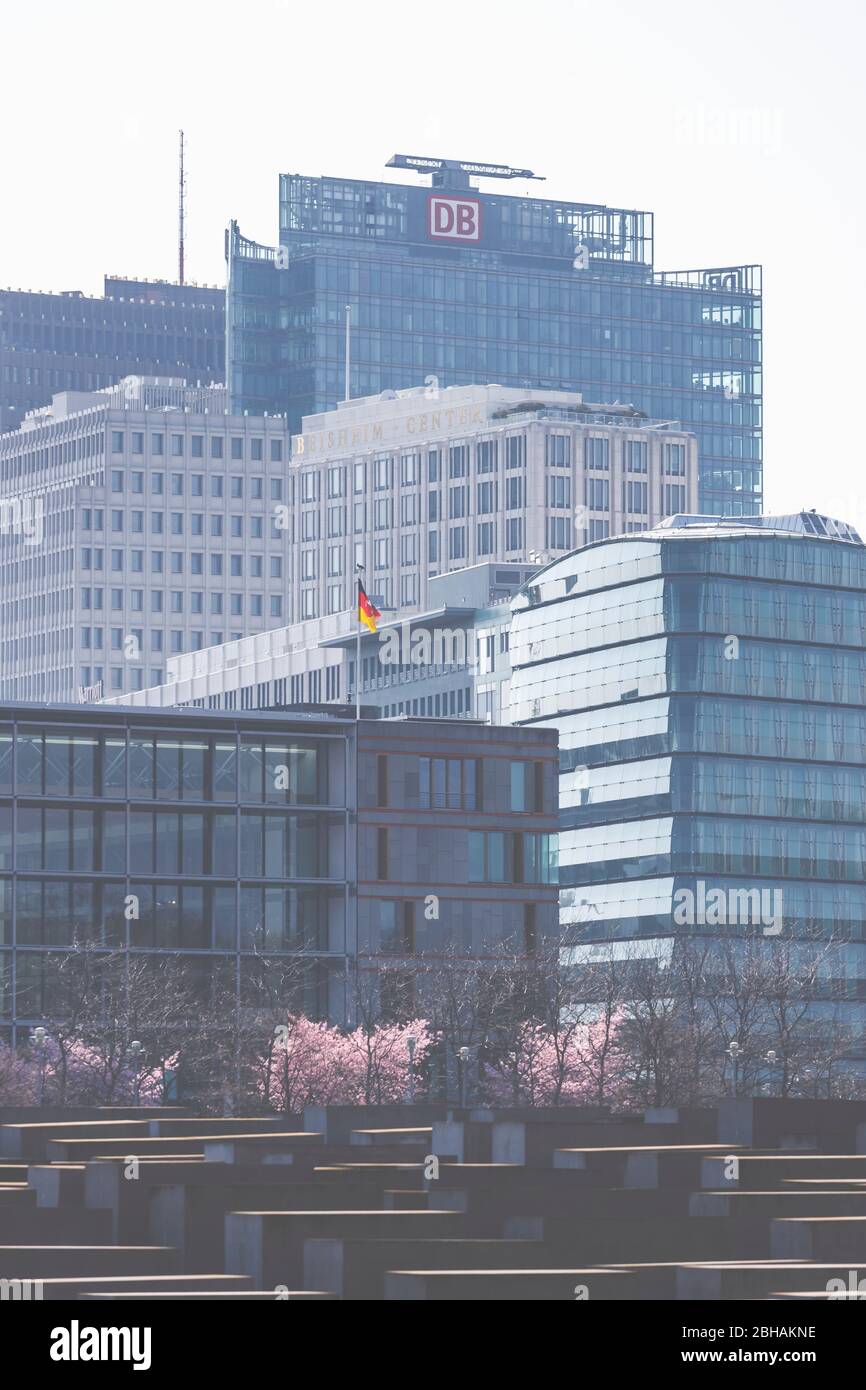 Memoriale degli ebrei assassinati in Europa - Memoriale del genocidio a Berlino - solo per uso editoriale. Foto Stock