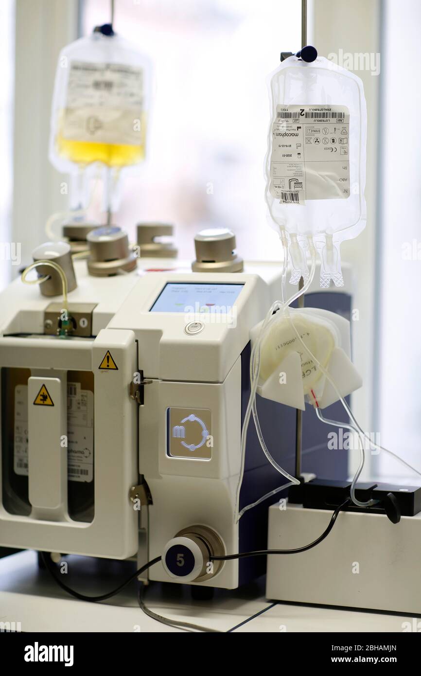 Automatico di separazione del sangue premere, Leukodeplece Foto Stock