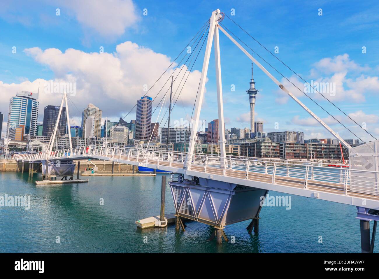 Wynyard quarto ponte, Auckland, Isola del nord, Nuova Zelanda, Foto Stock