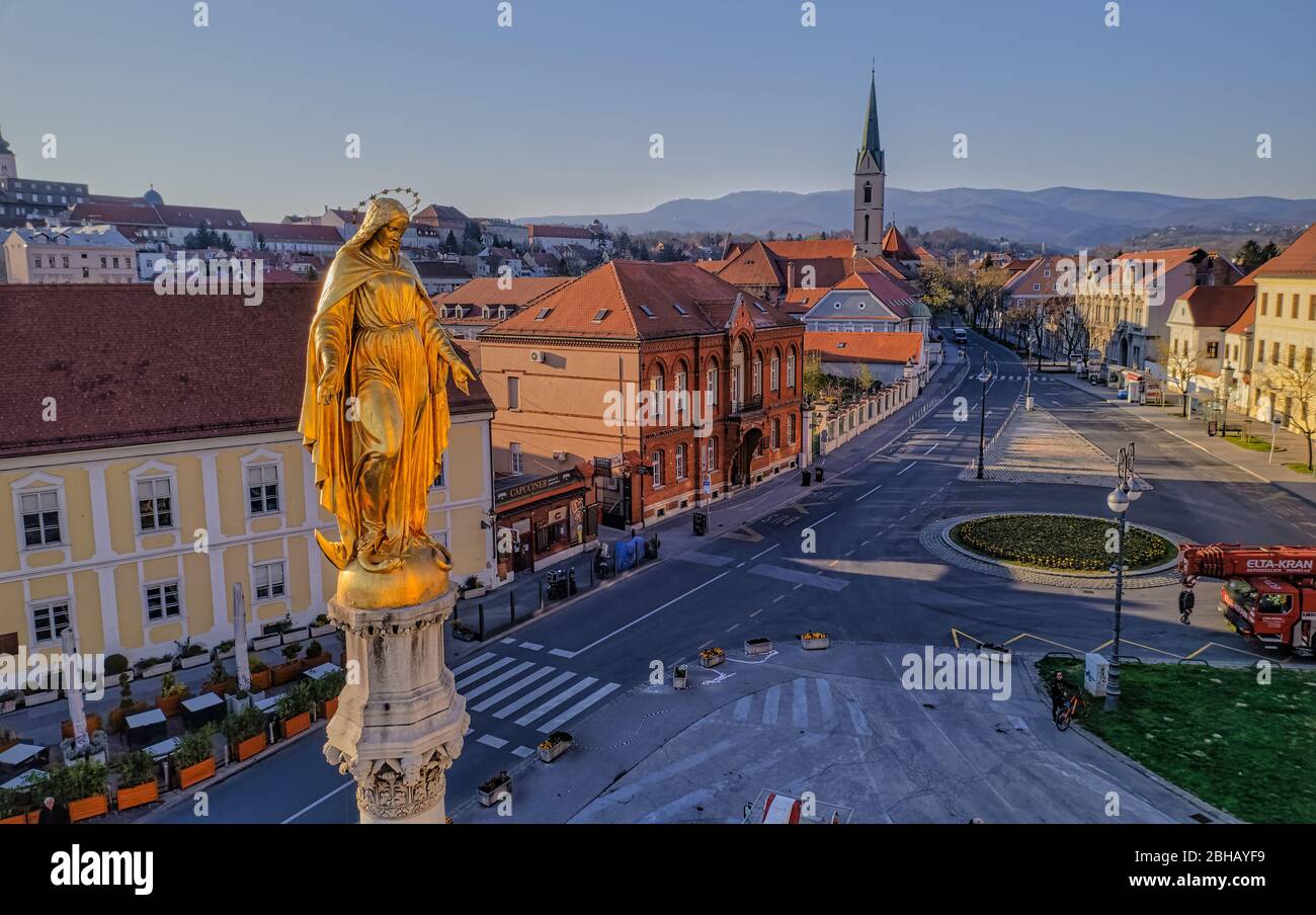 Monumento dell'Assunzione della Beata Vergine Maria a Zagabria Foto Stock