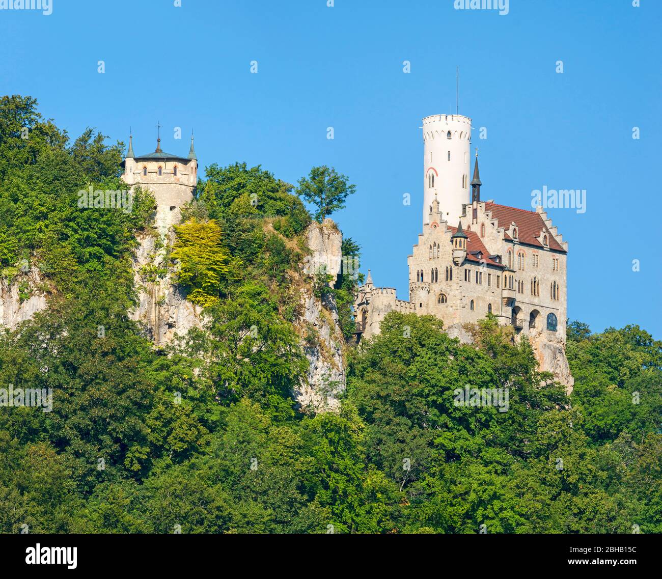 Germania, Baden-Württemberg, Lichtenstein - Honau, Castello di Lichtenstein Foto Stock