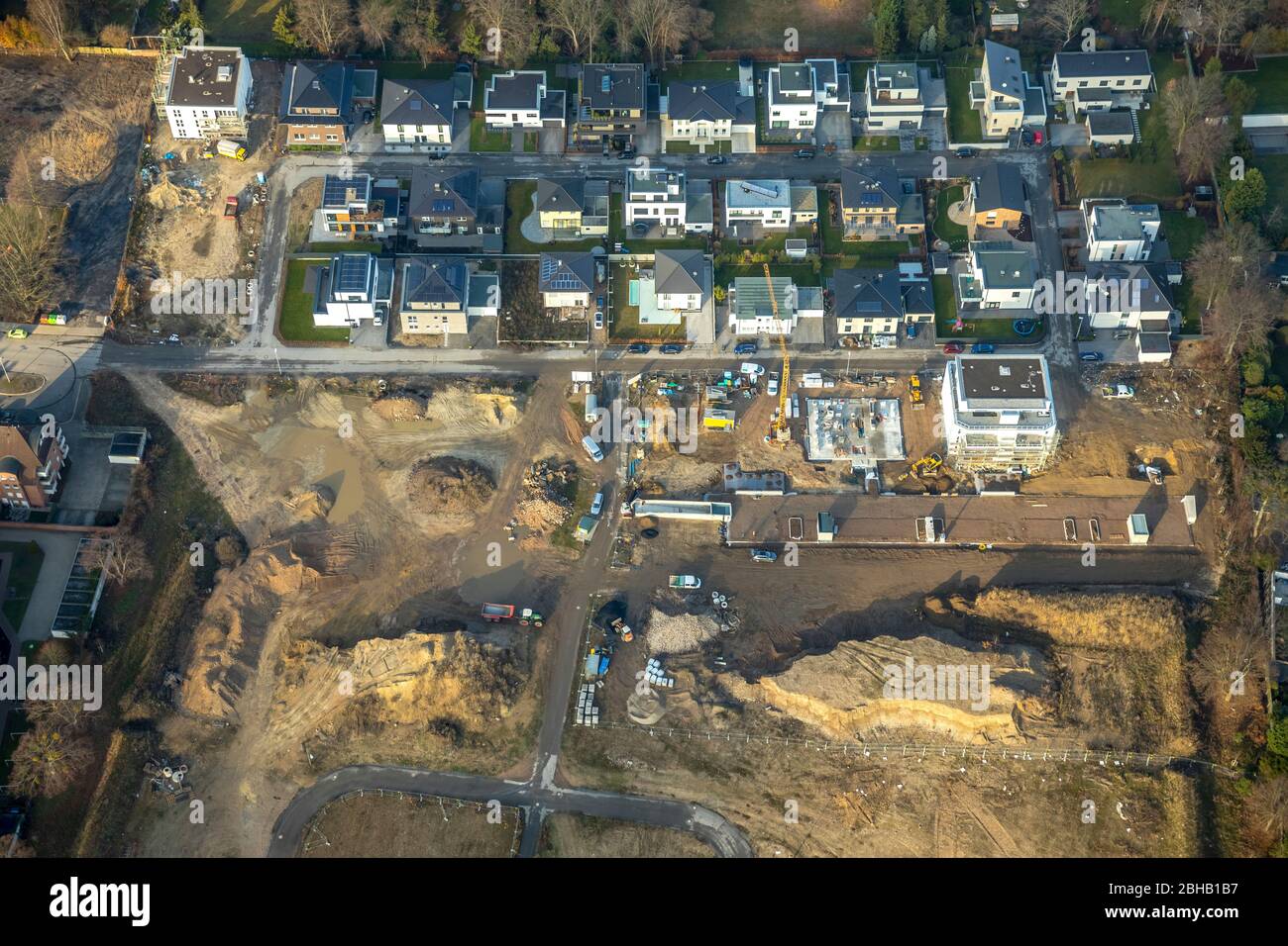 Hamm-Lippstadt University, Paracelsus Park, nuovo sviluppo di alloggi Paracelsuskarree, Hamm, area della Ruhr, Renania Settentrionale-Vestfalia, Germania Foto Stock