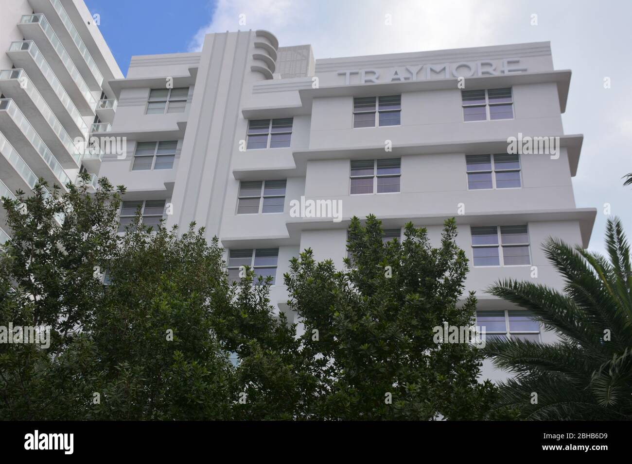 L'hotel Traymore, ora località di Como. La più grande collezione al mondo di architettura Art Deco è a South Beach, parte di Miami Beach, Florida, USA. Foto Stock