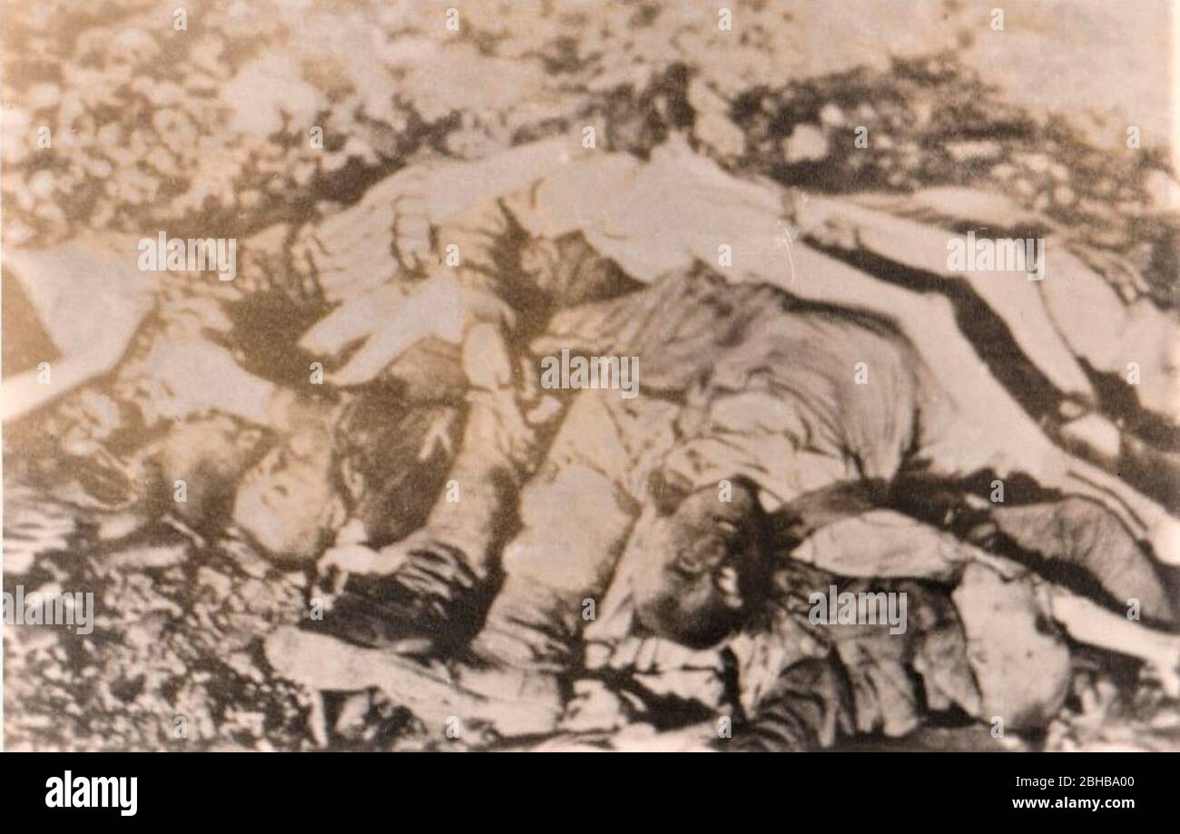 Vittime del campo di concentramento di Dachau Foto Stock