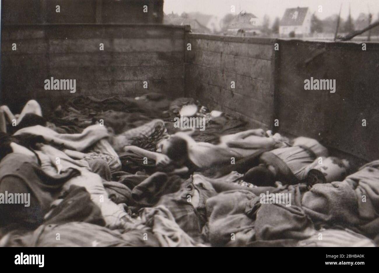 Vittime del campo di concentramento di Dachau Foto Stock