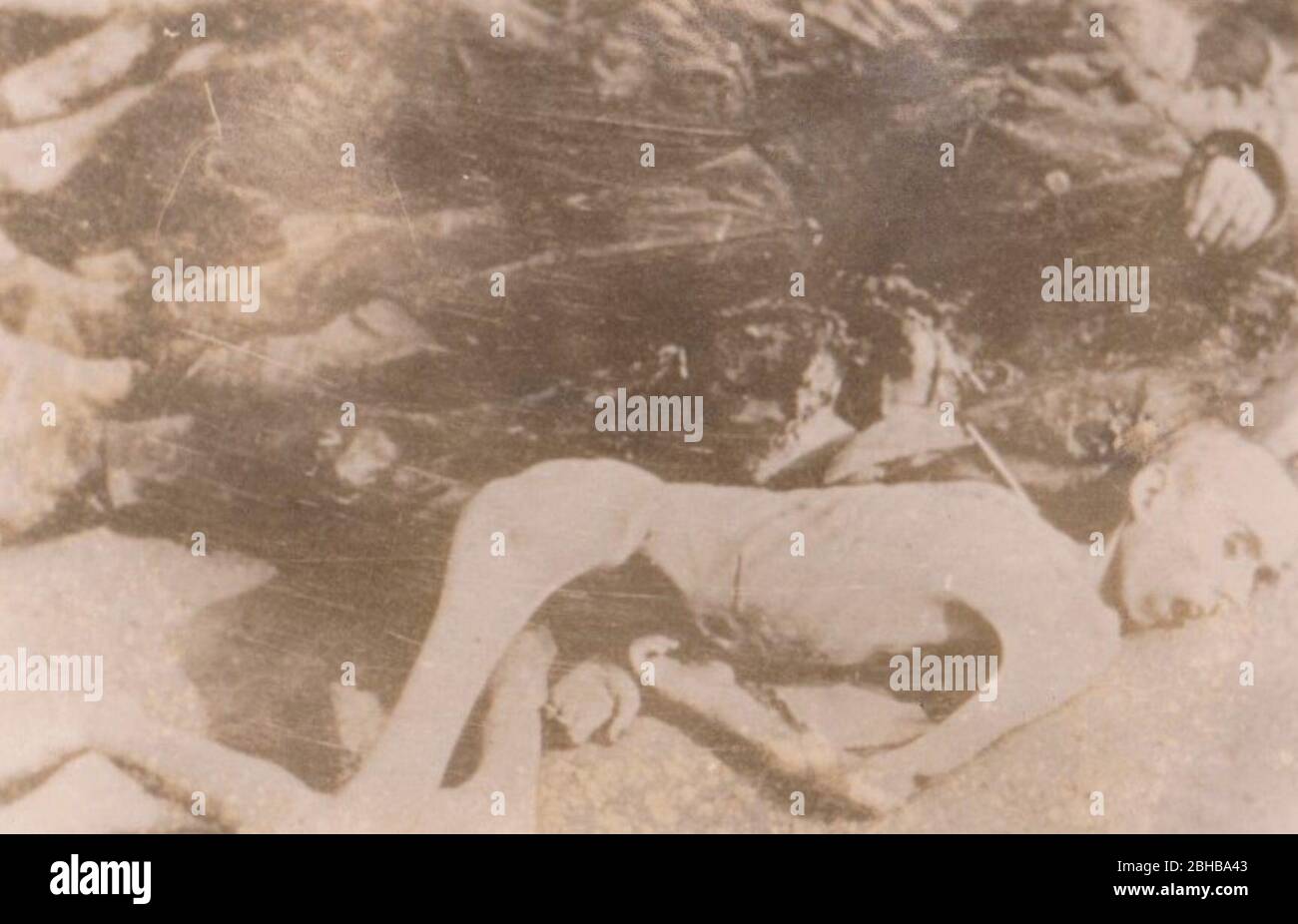 Vittime del campo di concentramento di Dachau Foto Stock