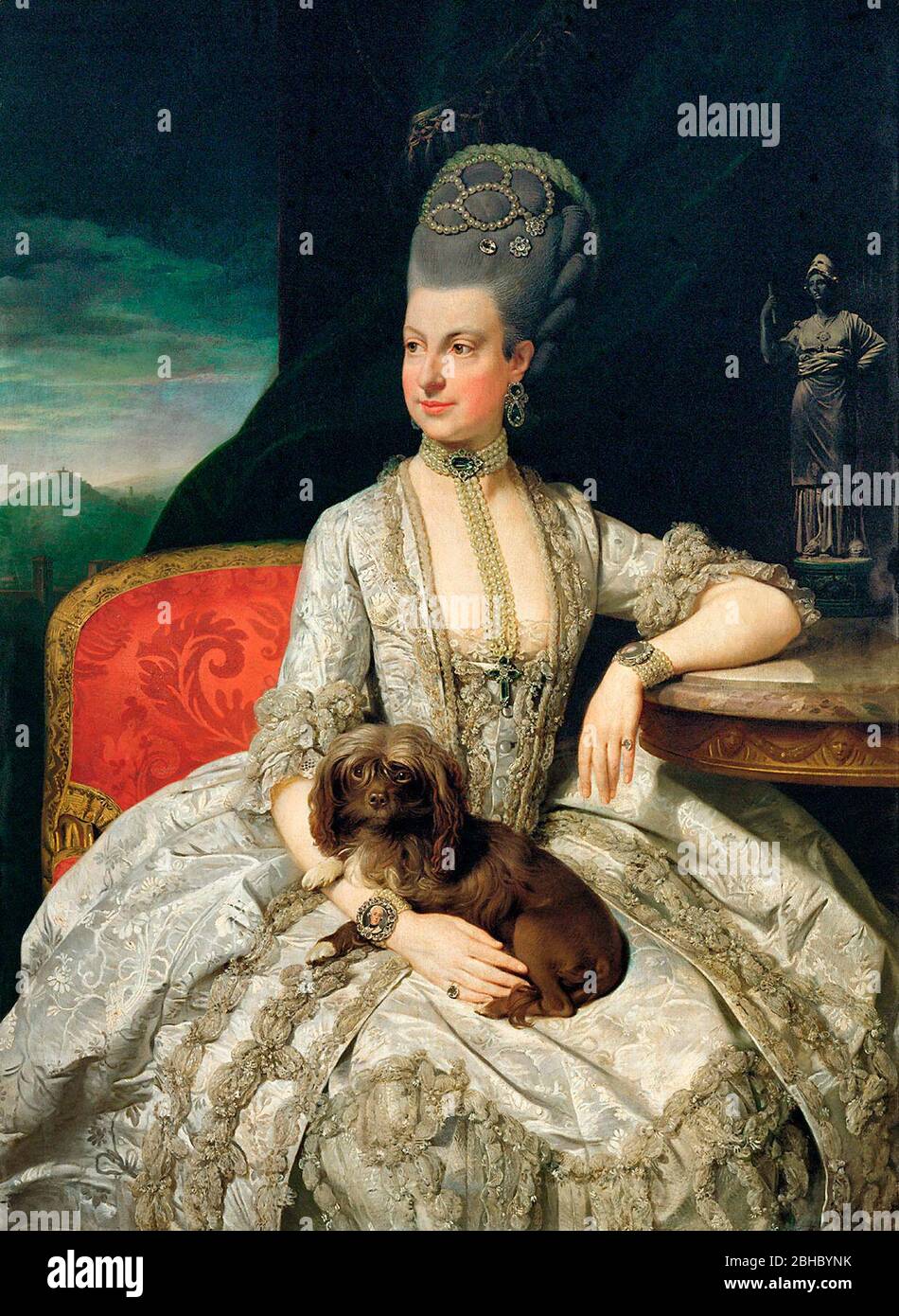 Arduchessa Maria Christina, Duchessa di Teschen, (1742-1798) - Johan Zoffany, 1776 Foto Stock