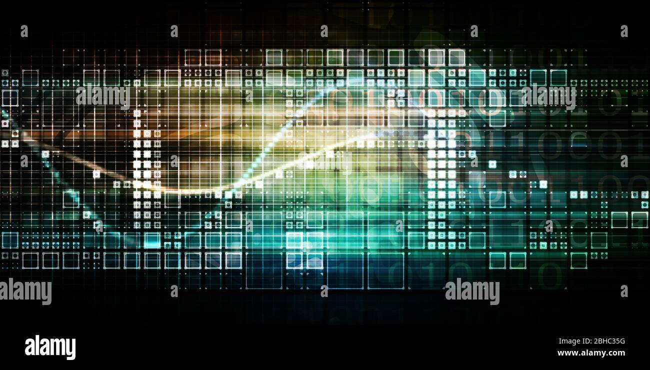 La Scienza Tecnologia Engineering e integrazione di sistemi arte Foto Stock