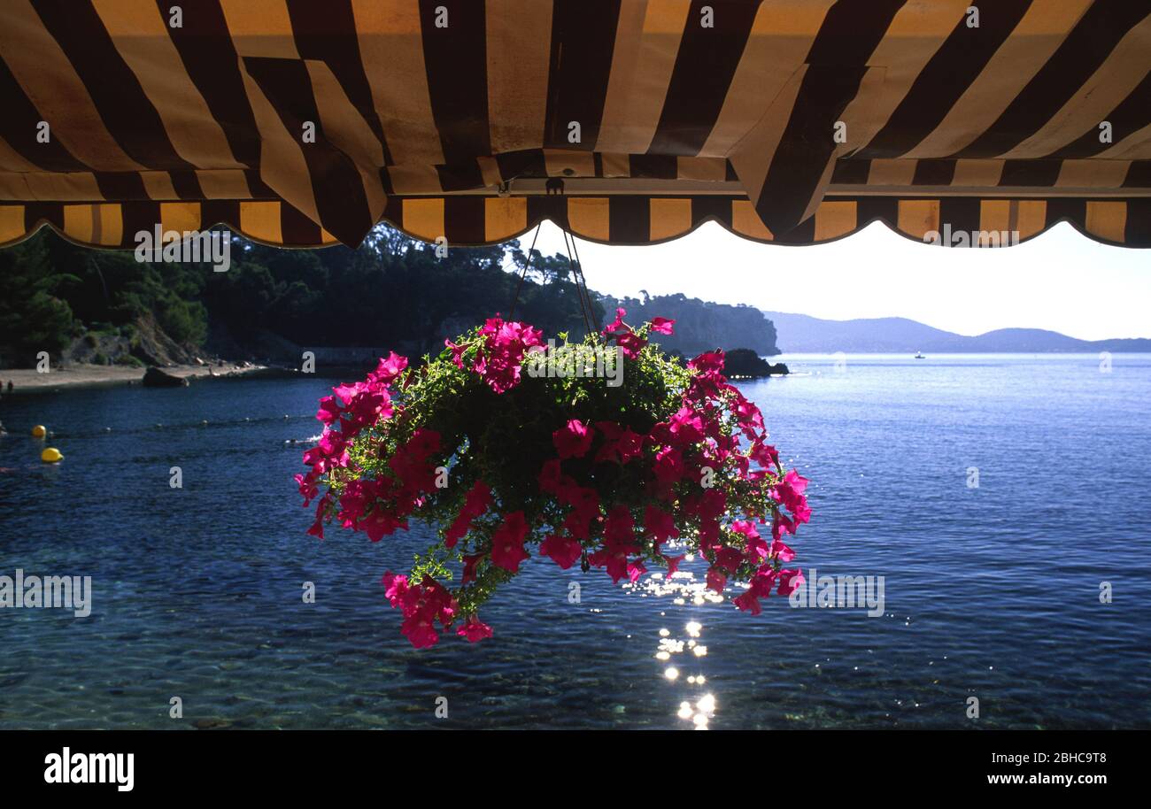 Anse Magaud a Tolone dal ristorante Chez Bernard Foto Stock