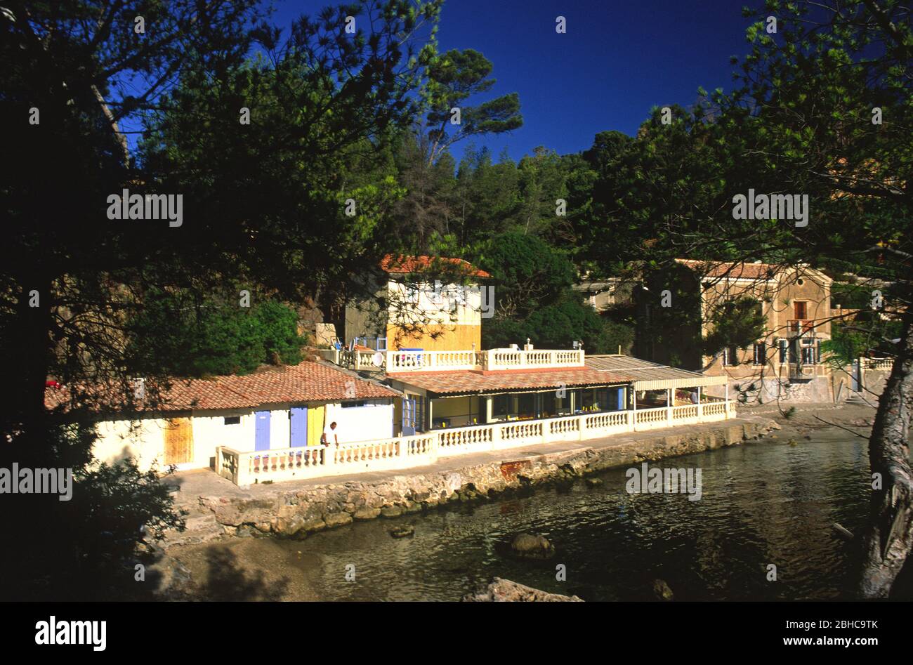 Anse Magaud a Tolone dal ristorante Chez Bernard Foto Stock