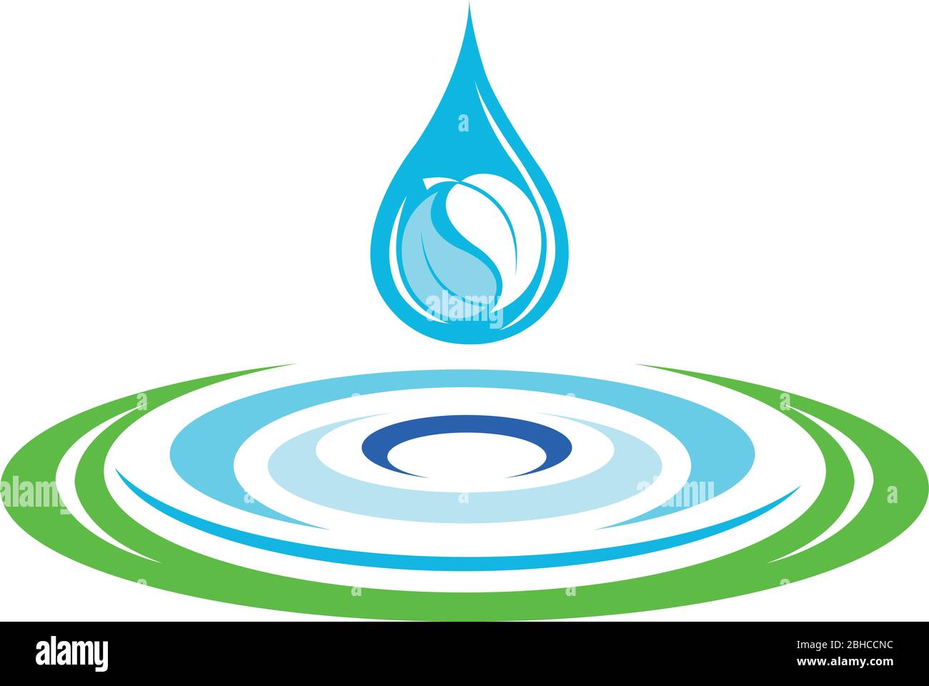 logo water riples Illustrazione Vettoriale