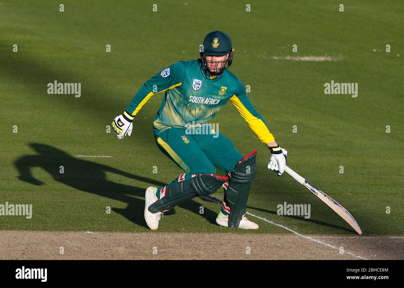 David Miller del Sud Africa battendo durante il Tour Match tra Sussex e Sud Africa al 1 ° terreno della contea centrale di Hove. 19 maggio 2017 Foto Stock