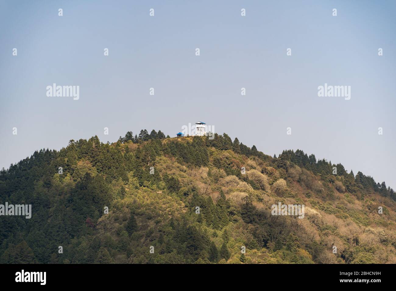 paesaggio pittoresco in nepal, pre-inverno con un leggero grado di colore fresco. Foto Stock
