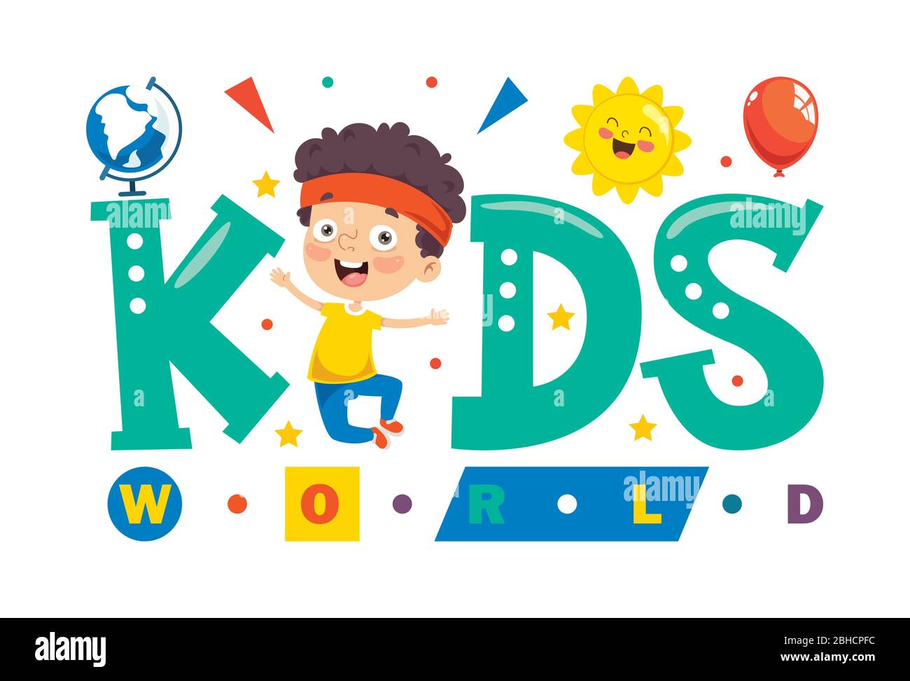 Logo Design per il mondo dei bambini Illustrazione Vettoriale