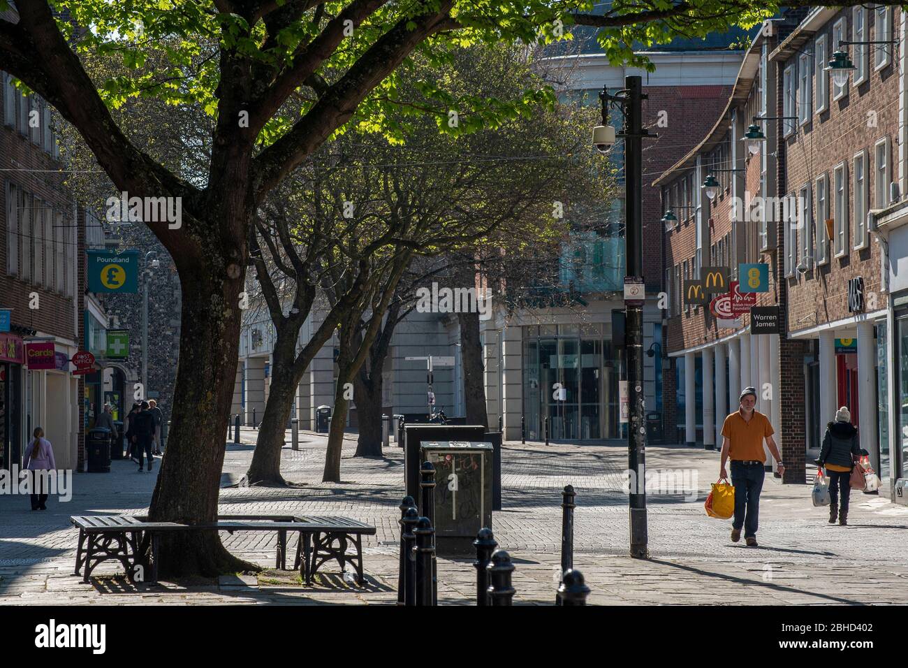 Canterbury City Centre durante la chiusura Foto Stock