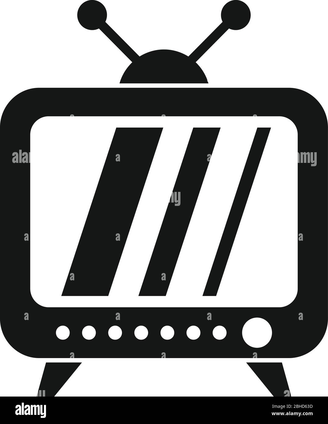 Icona del set tv campagna. Semplice illustrazione della campagna tv set vettoriale icona per il web design isolato su sfondo bianco Illustrazione Vettoriale