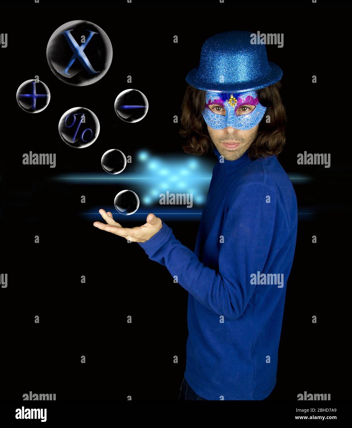 In matematica la zuppa di bolle Foto Stock