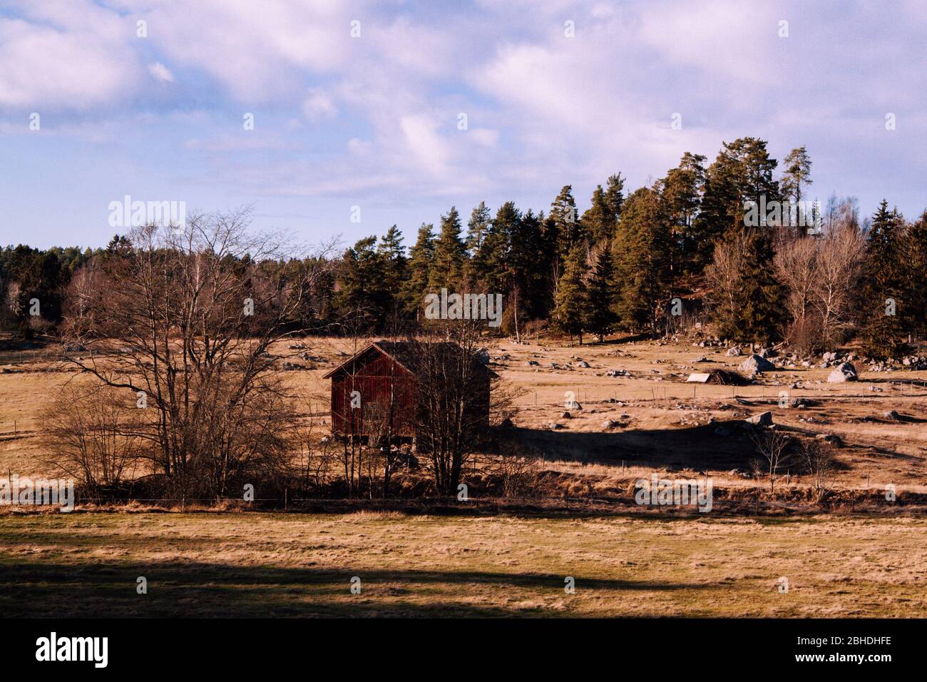 Paesaggio idilliaco in Svezia, Scandinavia Foto Stock