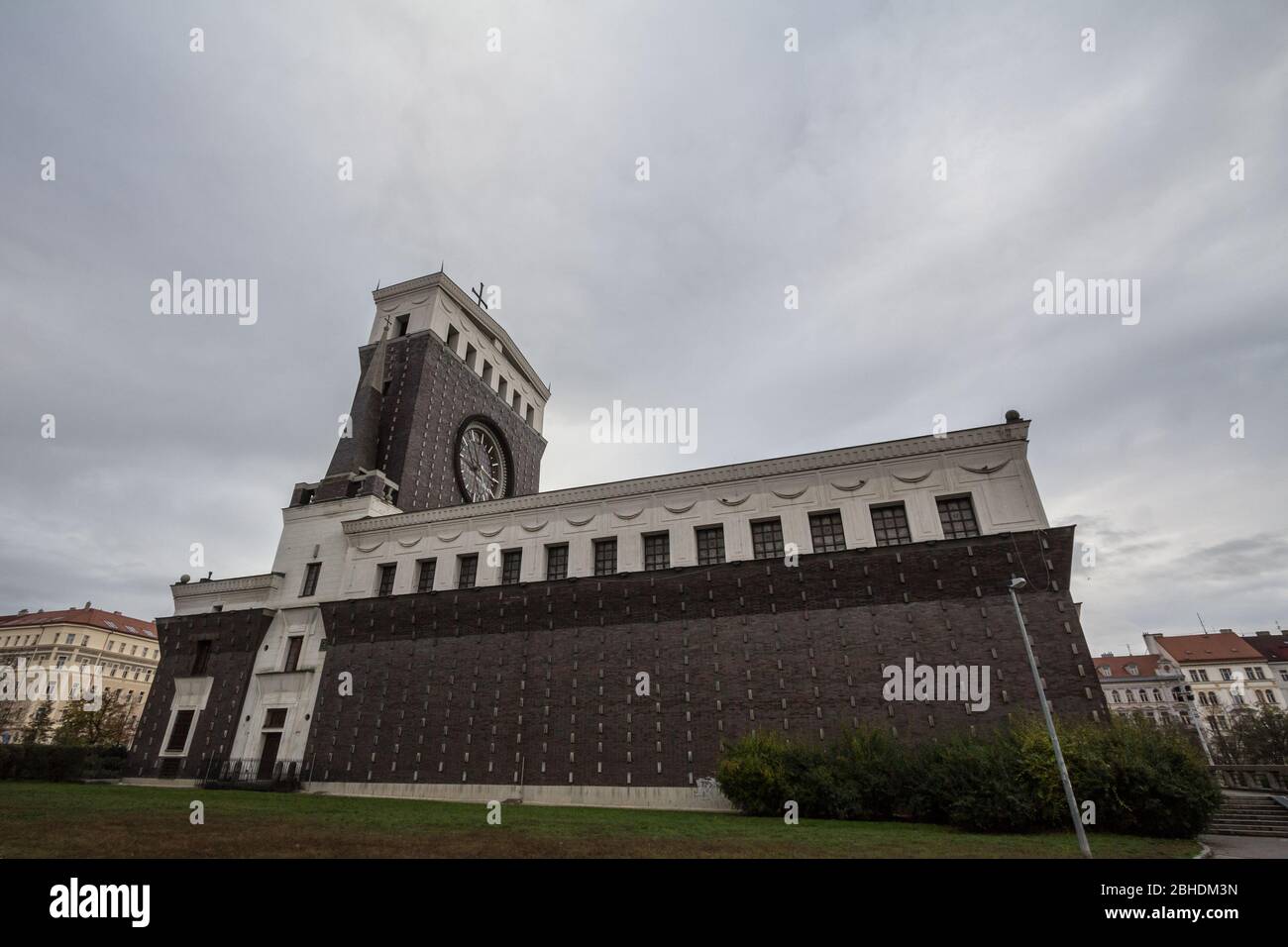 Kostel Nejsvetejsiho Riquadro Srdce di Praga, chiamato anche la chiesa del Sacro Cuore di nostro Signore. Si tratta di una moderna chiesa cattolica situato in Zo Foto Stock