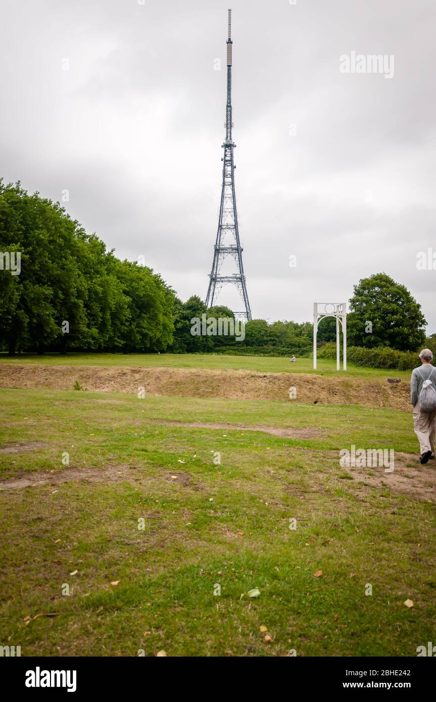 Stazione di trasmissione Crystal Palace ufficialmente conosciuta come Arqiva, Londra, Inghilterra, Regno Unito Foto Stock