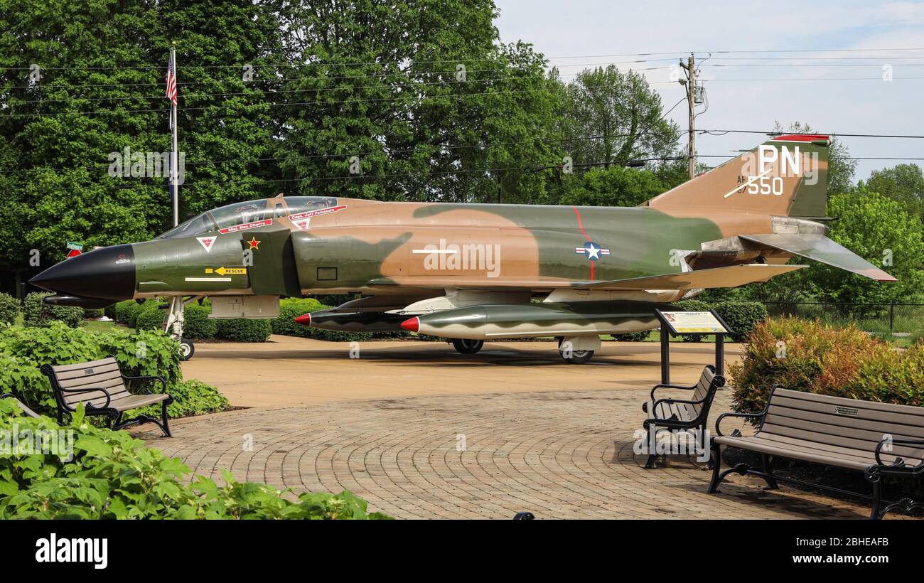 McDonnel-Douglas F-4D Phantom II in mostra all'Aviation Heritage Park, Bowling Green, Kentucky, Stati Uniti Foto Stock