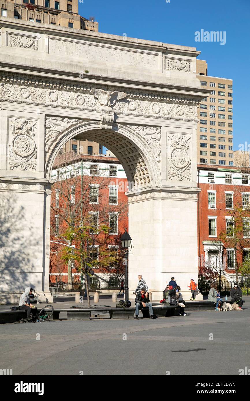 Washington Square Arch, New York City. Foto Stock