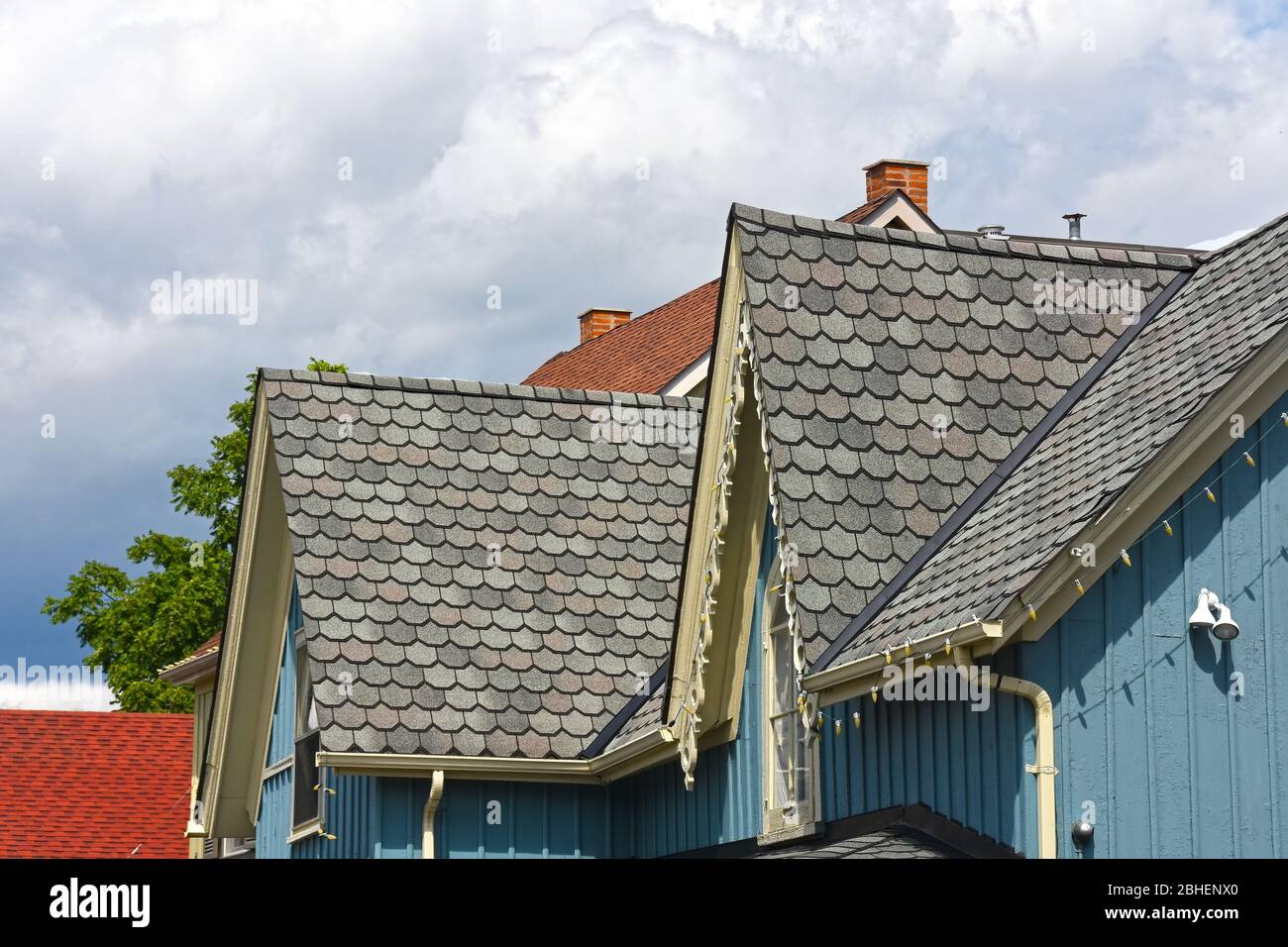 Tetto di una casa in Nord America Foto Stock