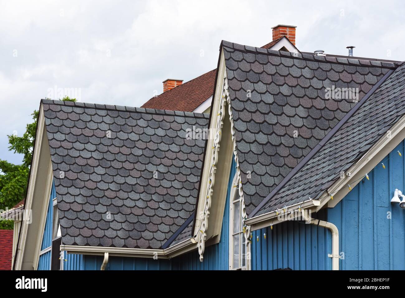 Tetto di una casa in Nord America Foto Stock