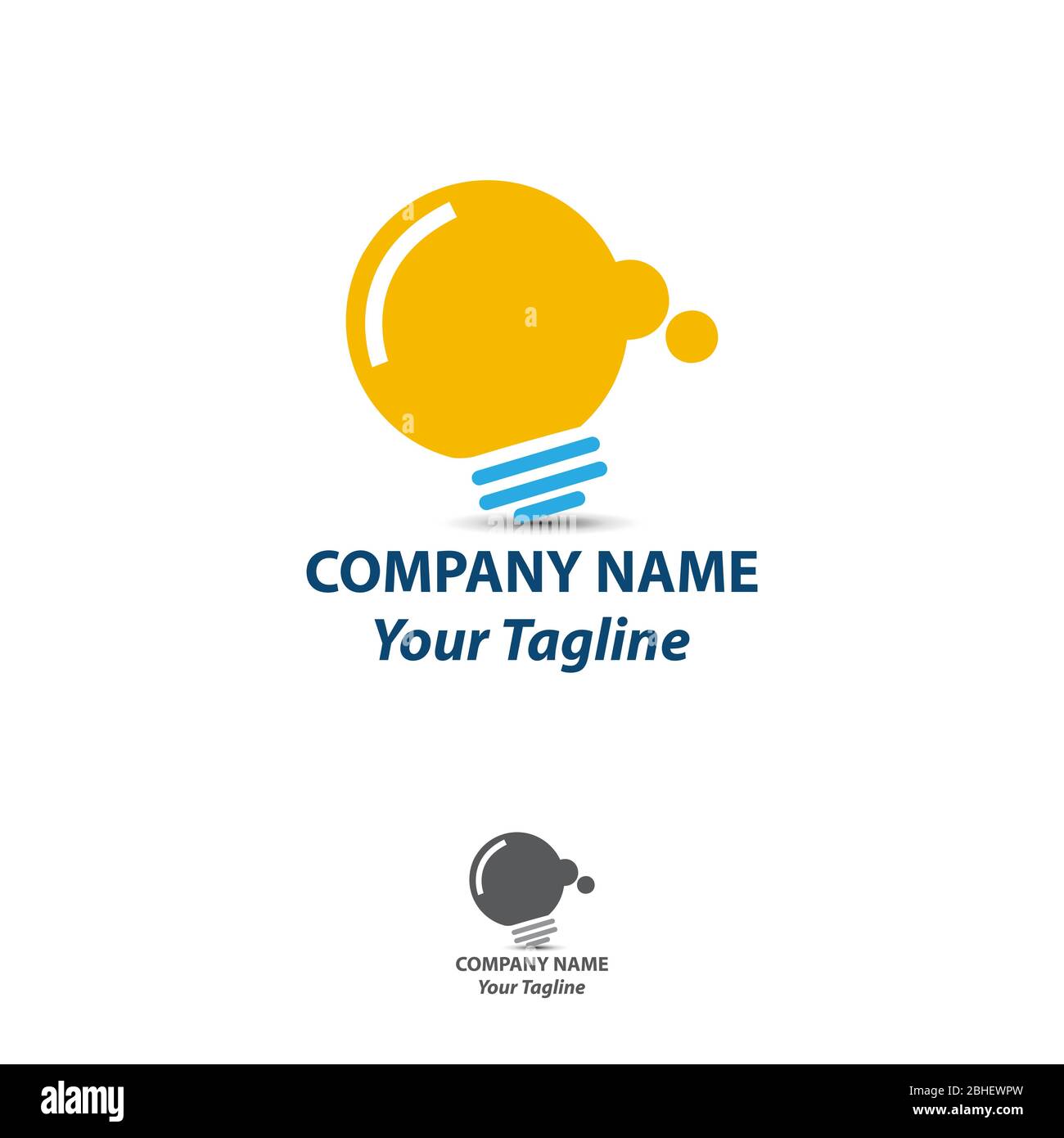 lampadina linea vettoriale logo modello arte eco energia elettrica idea concetto Illustrazione Vettoriale