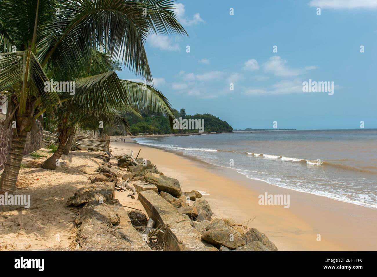 Spiaggia vicino Pointe Noire, Repubblica Democratica del Congo. Foto Stock