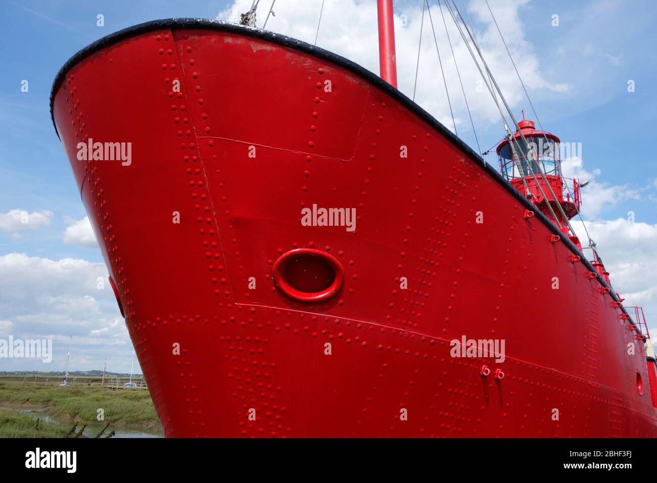 L'arco dell'ex numero 15 Trinity House Lightvessel a Tollesbury Foto Stock