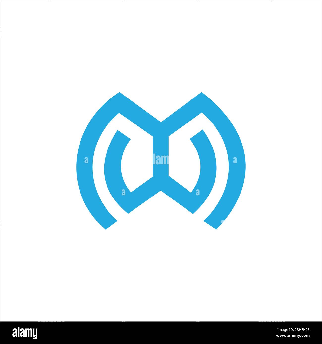Modello di progettazione vettoriale del logo WM o del logo mw iniziale Illustrazione Vettoriale