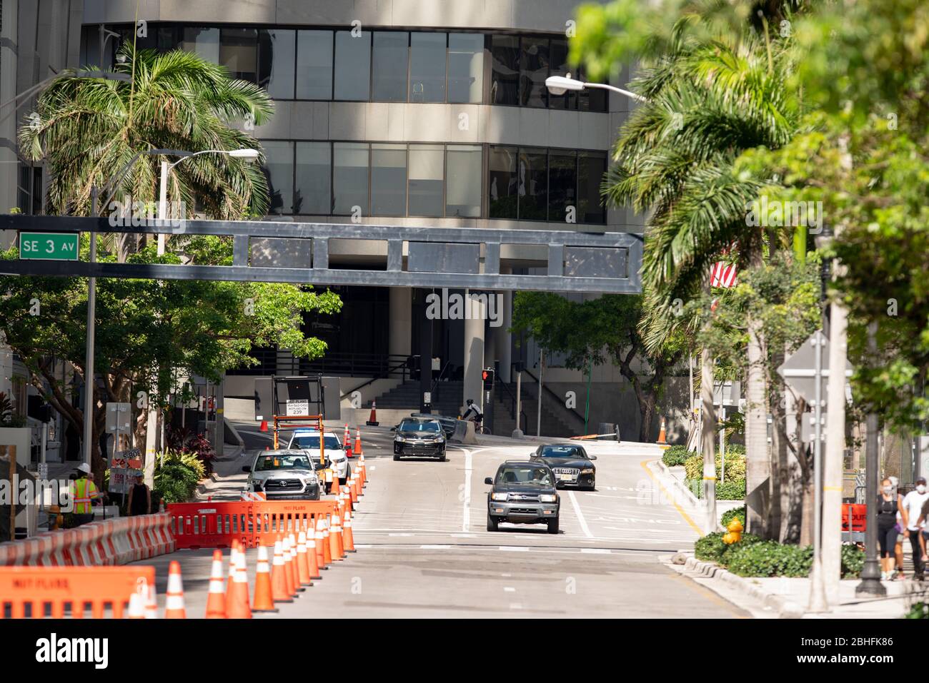 Foto di Biscayne Boulevard Way Downtown Miami FL Foto Stock