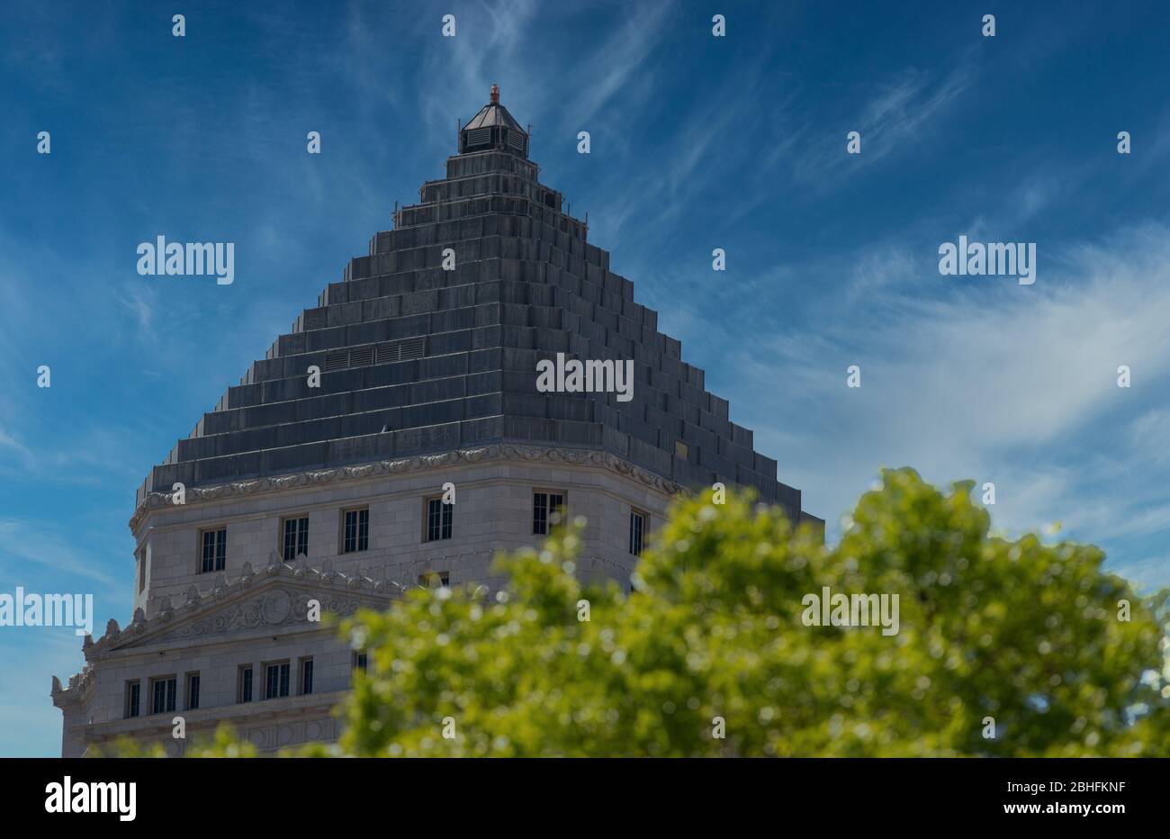 In cima a uno storico edificio del tribunale della contea di Miami Dade Foto Stock