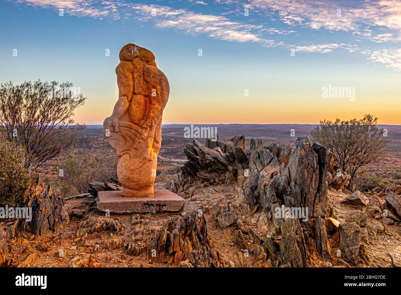 Simposio di scultura, The Living Desert Reserve, Broken Hill, New South Wales (NSW), Australia. Foto Stock